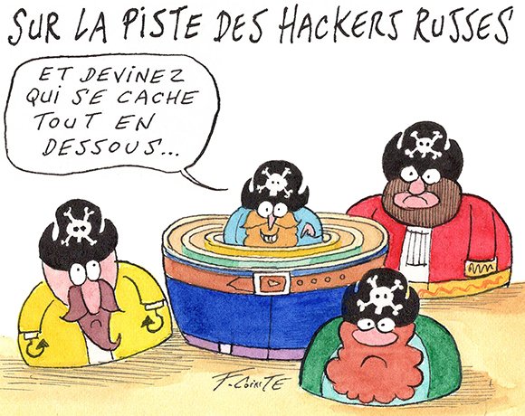 Dessin: Ransomware : derrière certaines cyberattaques, l’ombre de Moscou